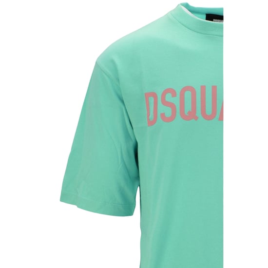 Dsquared2 Loose Fit Markenlogo Hellgrünes T-shirt - Image 3