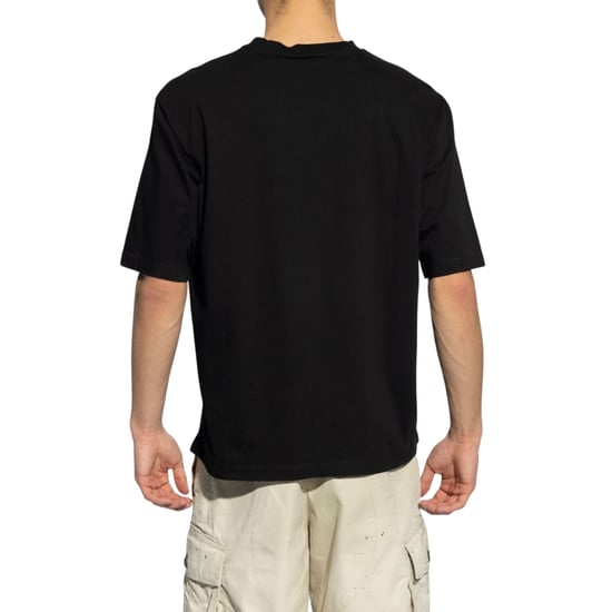 Dsquared2 Icon Pink Blur Print Schwarzes T-shirt Mit Lockerer Passform - Image 3