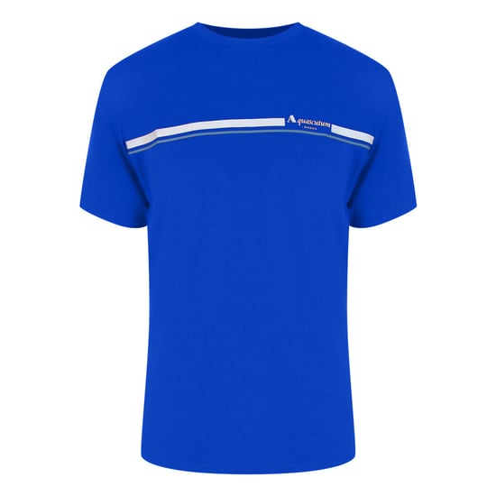 Aquascutum Active Cotton Stripes Royal Blue T-shirt - Image 1
