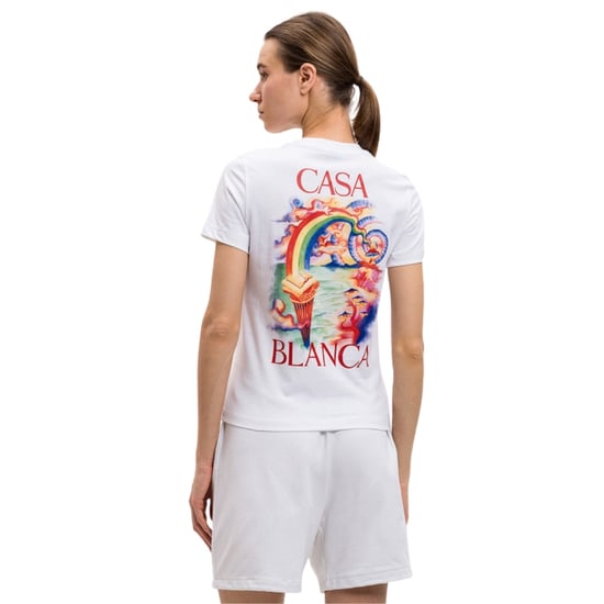 Casablanca Bedrucktes, Tailliertes Weißes T-shirt Für Naturlehrer - Image 3