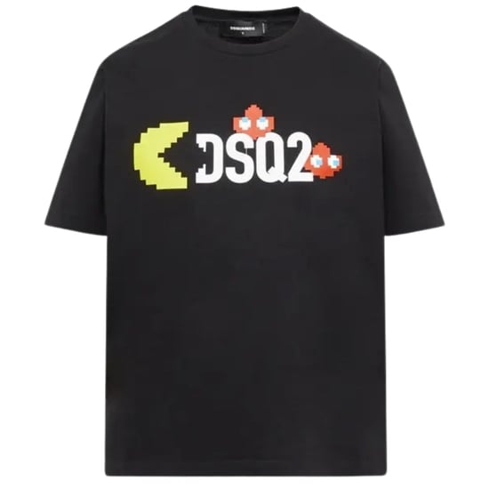 Dsquared2 Pac-man Dsq2 Logo Schwarzes T-shirt - Image 1