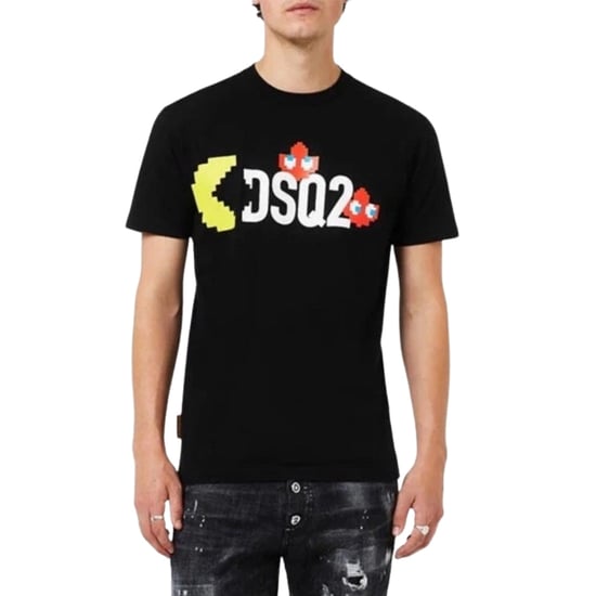 Dsquared2 Pac-man Dsq2 Logo Schwarzes T-shirt - Image 2