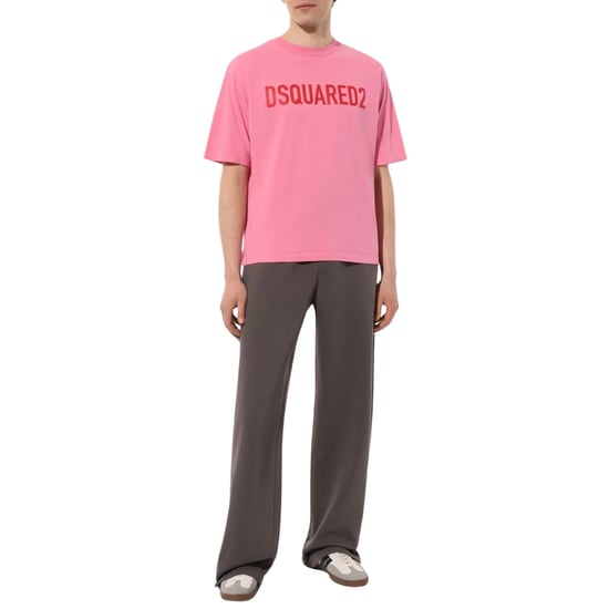 Dsquared2 Loose Fit Markenlogo Pinkes T-shirt - Image 5