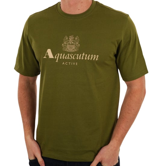 Aquascutum Active Big Logo T-shirt Armeegrün - Image 3