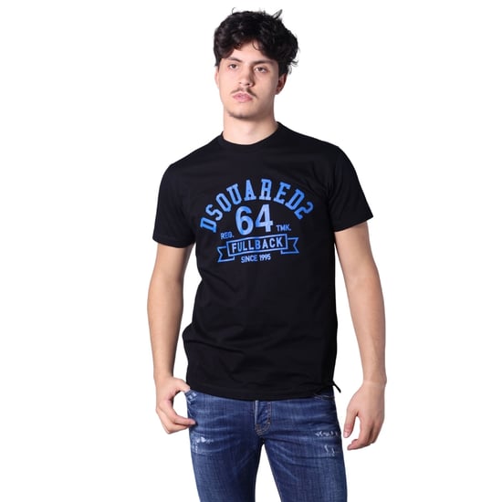 Dsquared2 Cigarette Fit College Schwarzes T-shirt - Image 2