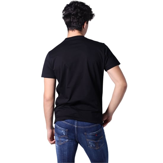 Dsquared2 Cigarette Fit College Schwarzes T-shirt - Image 3