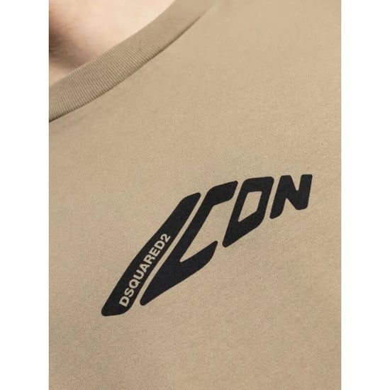 Dsquared2 Khaki Langarm-t-shirt, Schwarz, Dehnbar, Icon-logo - Image 4
