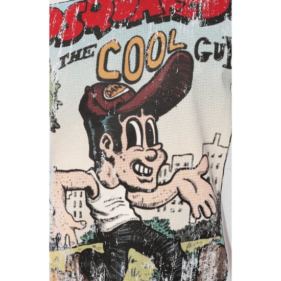 Dsquared2 Cigarette Fit The Cool Guy Print Weißes T-shirt - Image 4