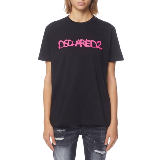 Dsquared2 Graffiti Spray Logo Schwarzes T-shirt - Image 2