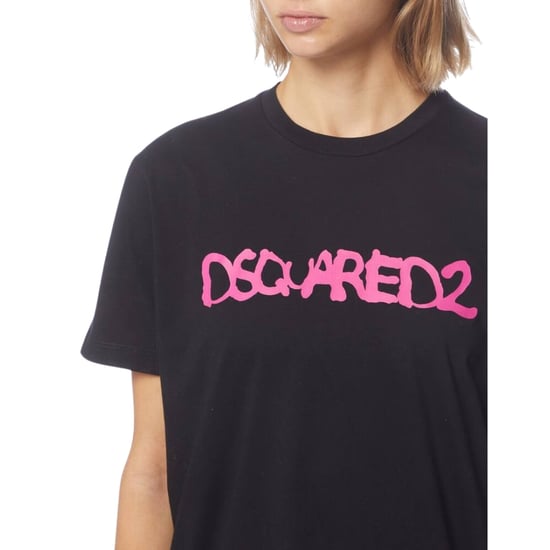 Dsquared2 Graffiti Spray Logo Schwarzes T-shirt - Image 4