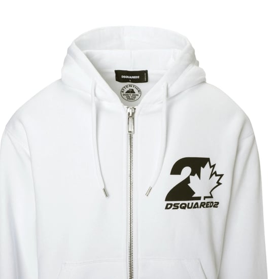 Dsquared2 Cool Fit Hoodie Mit Ahornblatt-logo, Weiß - Image 3