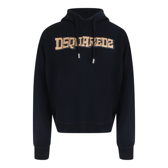 Dsquared2 Stencil Graffiti Logo Schwarzer Hoodie - Image 1