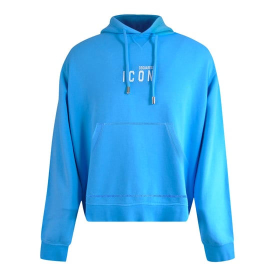 Dsquared2 Icon Small Logo Hellblauer Hoodie - Image 1