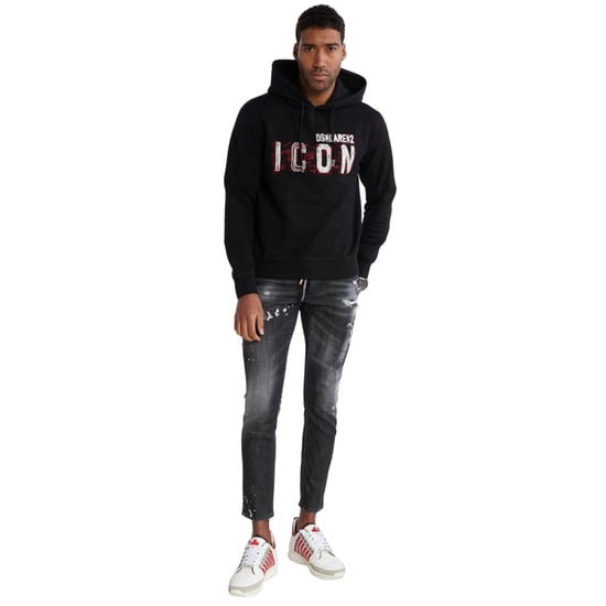 Dsquared2 Icon Scribble Logo Cool Fit Schwarzer Hoodie - Image 5