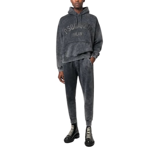 Dsquared2 Milano Destroyed Faded Look Grauer Hoodie - Image 6