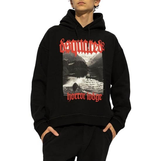 Dsquared2 Horror Lodge Design Schwarzer Hoodie - Image 2
