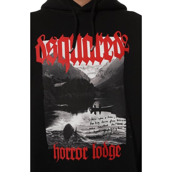 Dsquared2 Horror Lodge Design Schwarzer Hoodie - Image 4