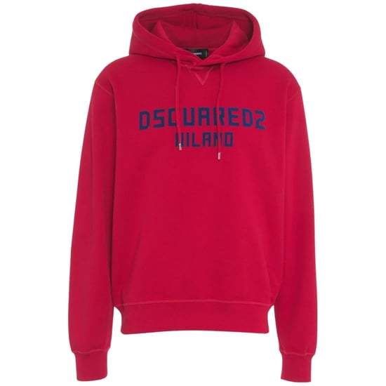 Dsquared2 Milano Logo Cool Fit Red Hoodie - Image 1