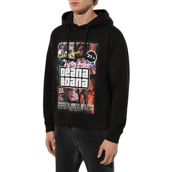 Dsquared2 Sisters Power Deana Und Dana Schwarzer Hoodie - Image 2