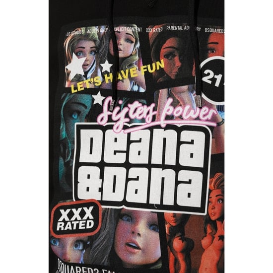 Dsquared2 Sisters Power Deana Und Dana Schwarzer Hoodie - Image 4