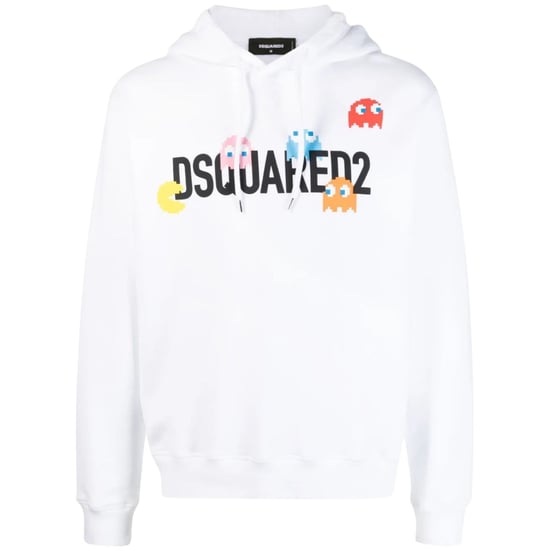 Dsquared2 Pac-man Cool Fit Weißer Hoodie - Image 1