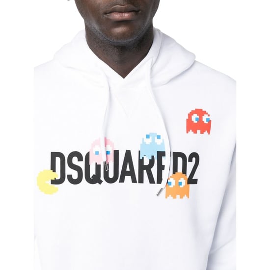 Dsquared2 Pac-man Cool Fit Weißer Hoodie - Image 4