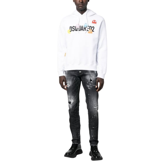 Dsquared2 Pac-man Cool Fit Weißer Hoodie - Image 5