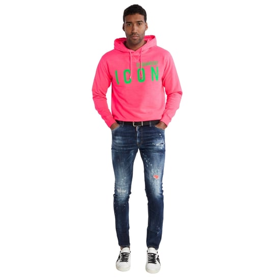 Dsquared2 Icon Regular Fit Pink Hoodie - Image 5