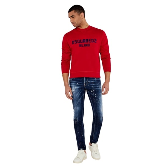 Dsquared2 Cool Fit Milano Rundhalspullover, Rot - Image 6