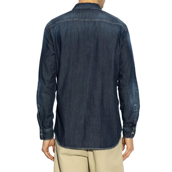 Dsquared2 Dark Wash Tab Shirt Dunkelblau - Image 3