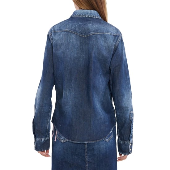 Dsquared2 Icon Reverse Logo Western Dunkelblaues Denimhemd - Image 3
