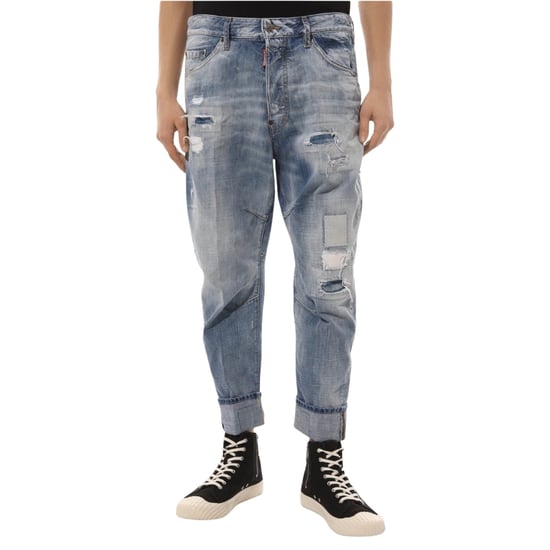 Dsquared2 Jeans Mit Used-patchwork-design, Lockere Passform, Blau - Image 2