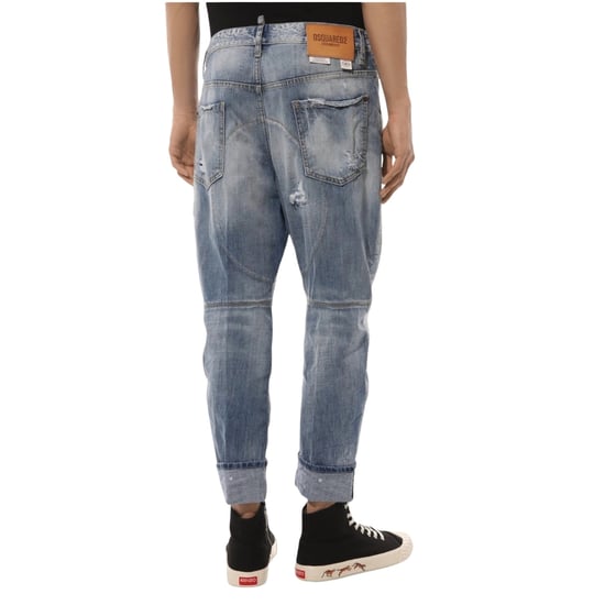 Dsquared2 Jeans Mit Used-patchwork-design, Lockere Passform, Blau - Image 3