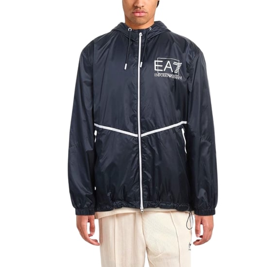 Ea7 Marineblaue Kapuzenjacke - Image 2