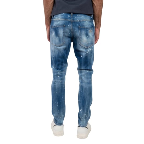 Dsquared2 Skater Jeans, Verwaschen, Gebleicht, Mit Splash-effekt, Blau - Image 6