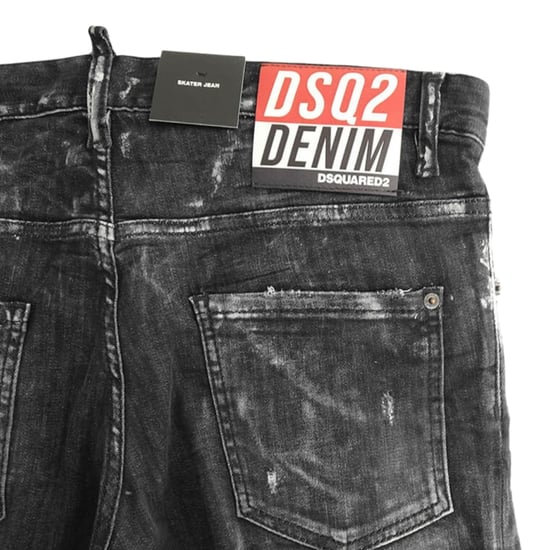 Dsquared2 Skater Jeans Mit Destroyed Paint Effect, Schwarz - Image 4