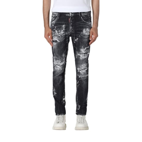 Dsquared2 Skater Jeans Mit Destroyed Paint Effect, Schwarz - Image 5