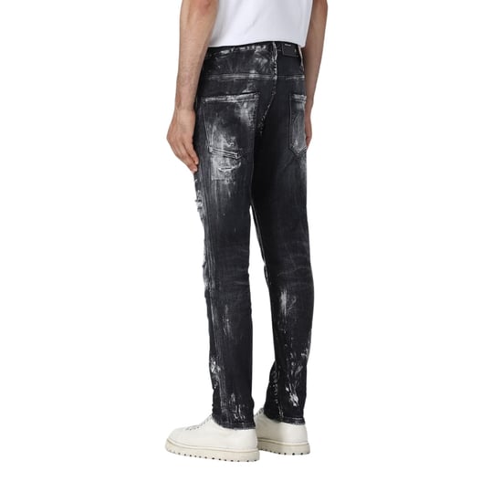 Dsquared2 Skater Jeans Mit Destroyed Paint Effect, Schwarz - Image 6