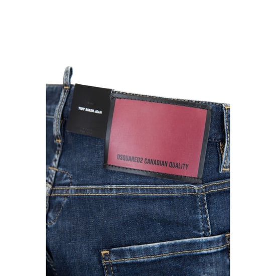 Dsquared2 Tidy Biker Jeans, Leicht Abgenutzter Stil, Blaue Jeans - Image 4