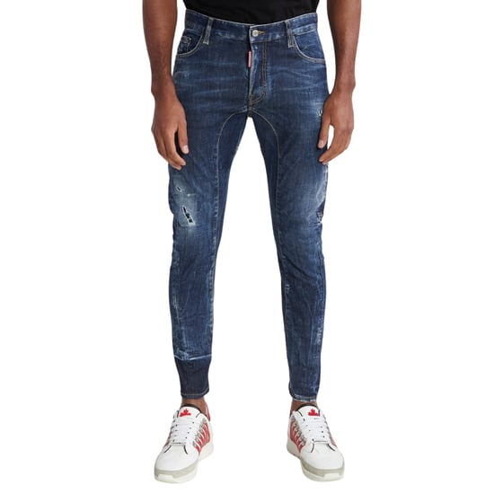 Dsquared2 Tidy Biker Jeans, Leicht Abgenutzter Stil, Blaue Jeans - Image 5