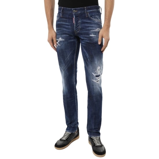 Dsquared2 Slim Jeans, Verwaschene, Abgenutzte Blaue Jeans - Image 3