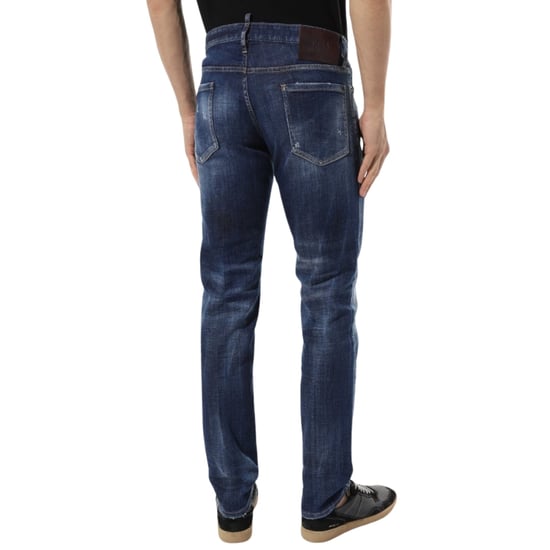 Dsquared2 Slim Jeans, Verwaschene, Abgenutzte Blaue Jeans - Image 4