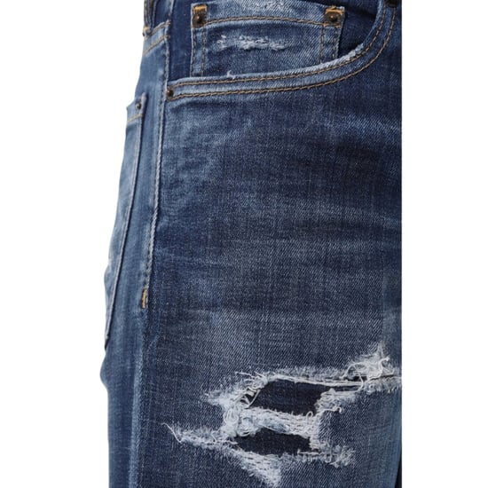 Dsquared2 Slim Jeans, Verwaschene, Abgenutzte Blaue Jeans - Image 5