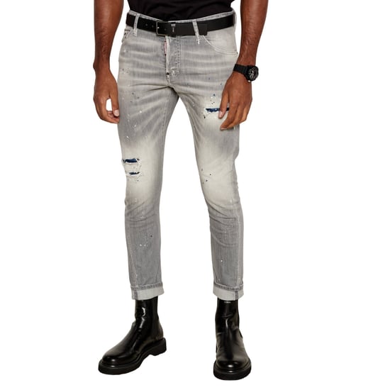 Dsquared2 Cool Guy Paint Splash Slim Fit Graue Jeans - Image 2