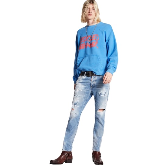 Dsquared2 Skater Jeans Im Destroyed-look, Denimblau - Image 4