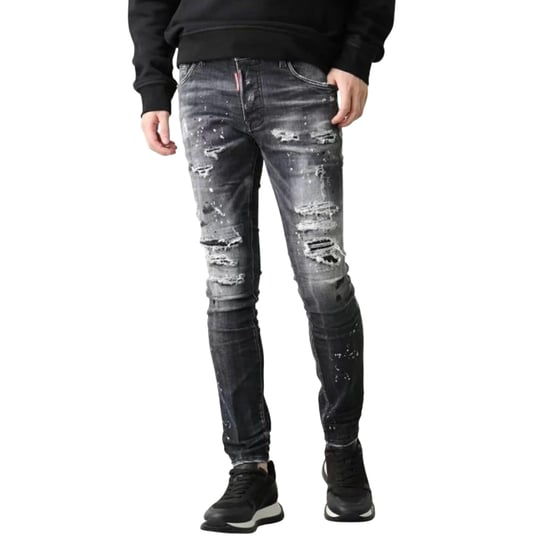 Dsquared2 Super Twinky Jeans Black Diamond Destroyed Wash Schwarze Jeans - Image 2