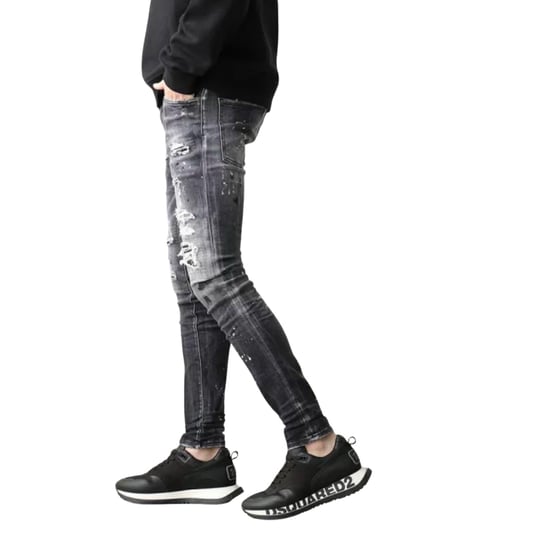 Dsquared2 Super Twinky Jeans Black Diamond Destroyed Wash Schwarze Jeans - Image 4