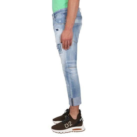 Dsquared2 Sailor Jean Destroyed Reinforced Denim Blue Jeans - Image 5
