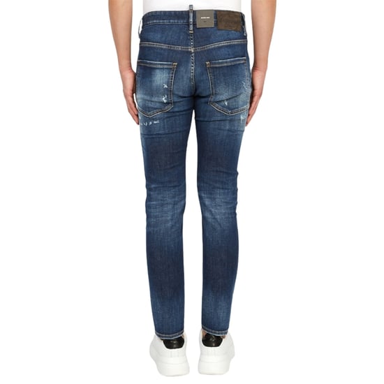 Dsquared2 Skater Jeans Destroyed Reinforced Denim Blue Jeans - Image 5