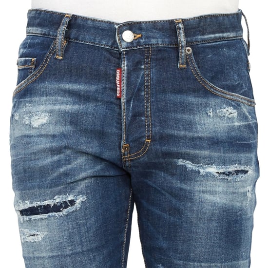 Dsquared2 Skater Jeans Destroyed Reinforced Denim Blue Jeans - Image 6